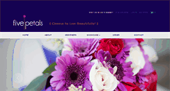 Desktop Screenshot of fivepetalsfloral.com