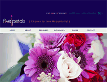 Tablet Screenshot of fivepetalsfloral.com